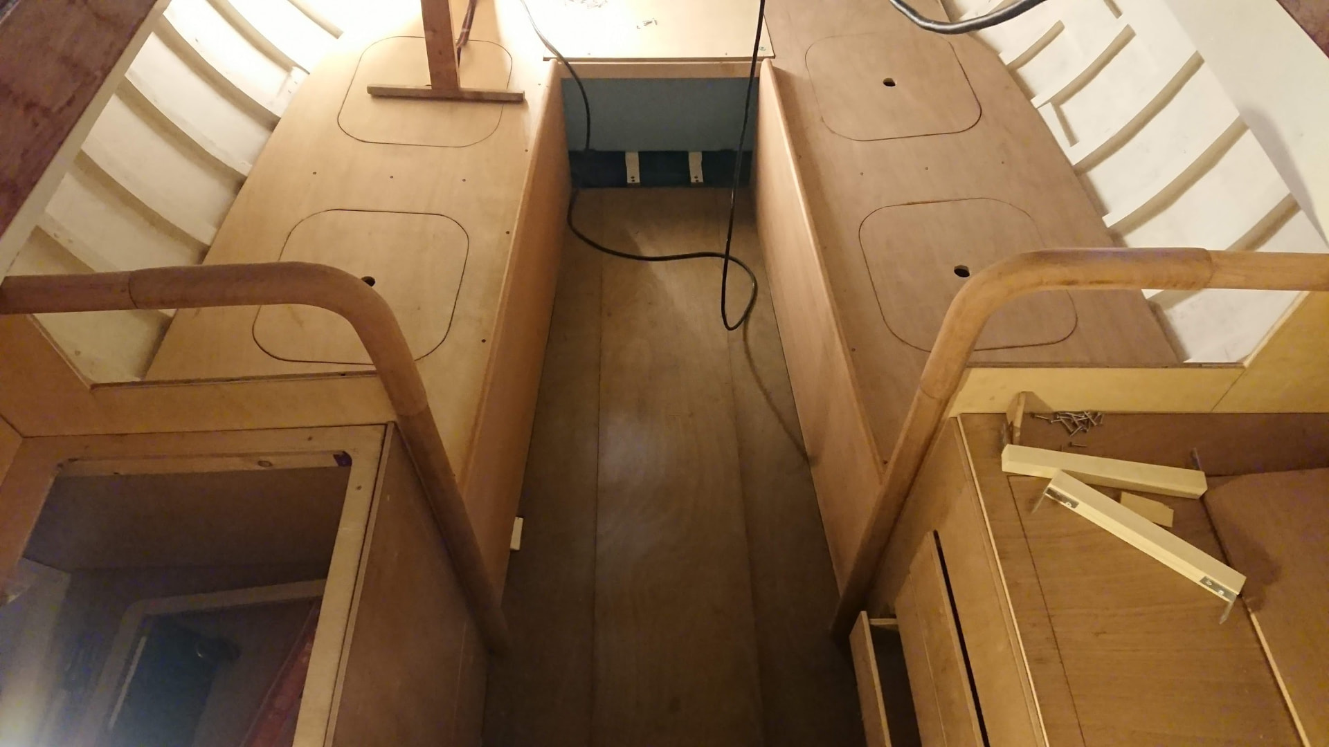 Klassiek jacht mahonie interieur